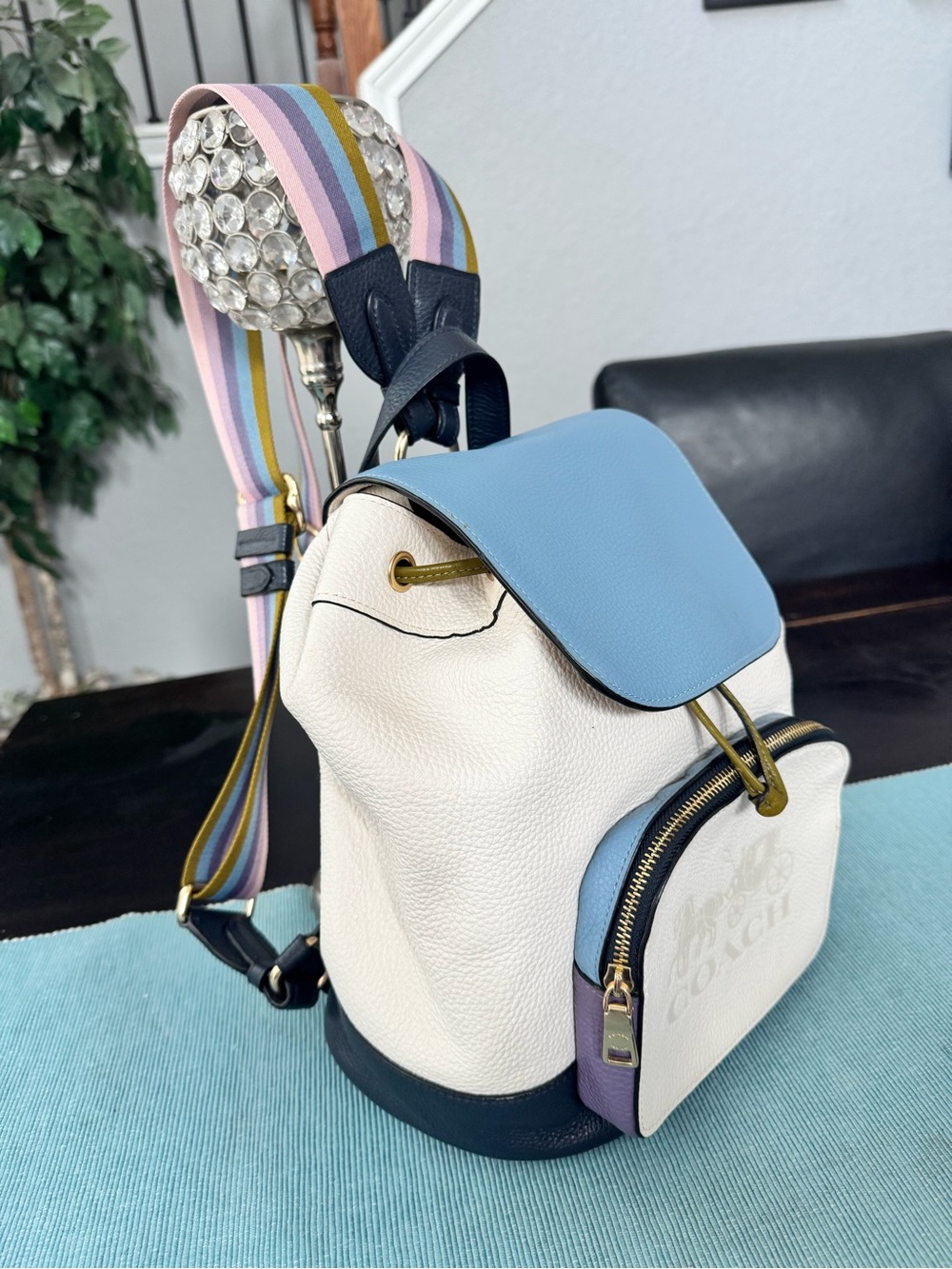Coach Jes Colorblock Leather Backpack - Picture 2 of 13